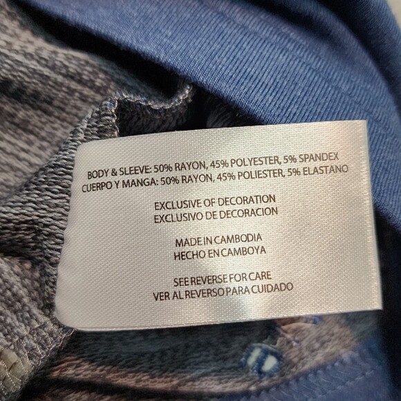 Orvis Men's Two Tone Blue Long Sleeve T-Shirt Adult Size L - Picture 5 of 15